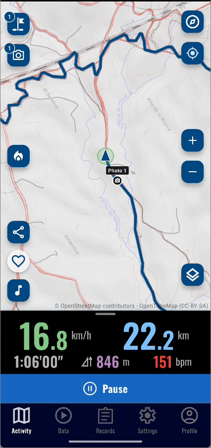 Map with live data