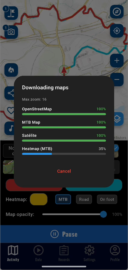 Downloading offline maps
