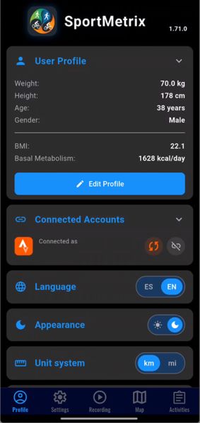 User profile