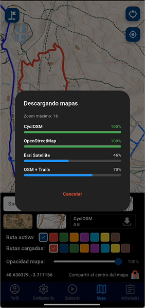 Downloading offline maps